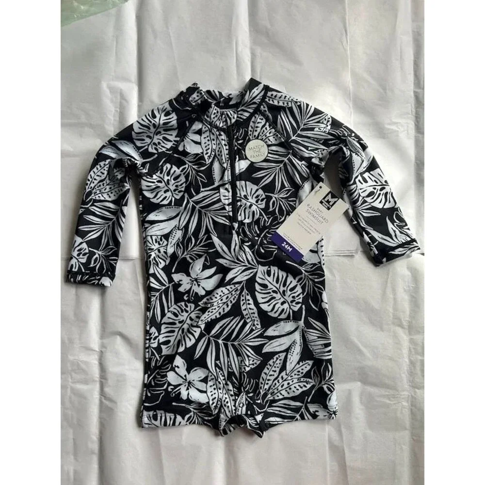 New! Baby Rashguard One-Piece Swimsuit